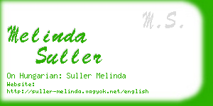 melinda suller business card